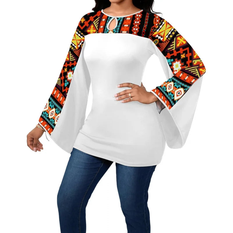 Sexy Floral Blouse for Women/Casual Long Sleeve Button Down T-Shirt/Simple V Neck Loose Tops Shirts Dress