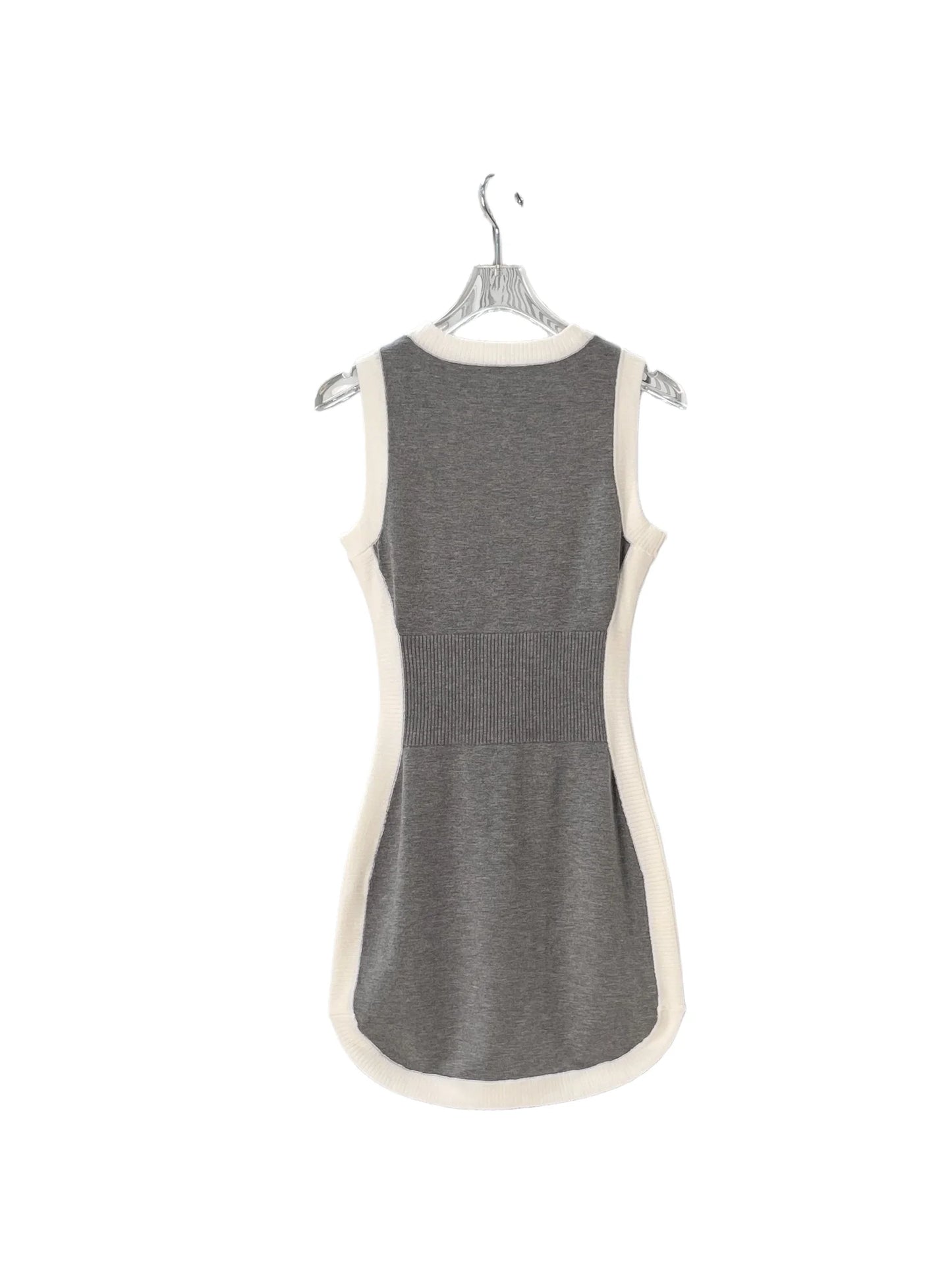 Women's Casual Fashion Knitted Sleeveless round Neck Solid Color Dress Spring Autumn Style 26702185