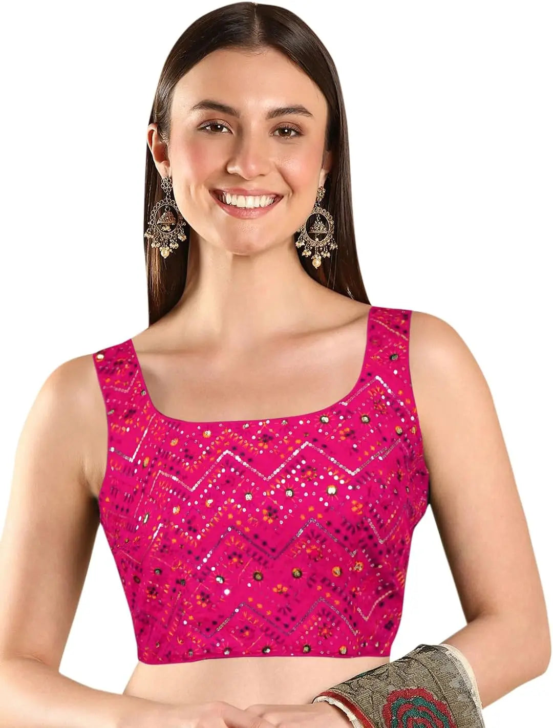 Sequin Embellished Saree Blouse for Women (B228-P)