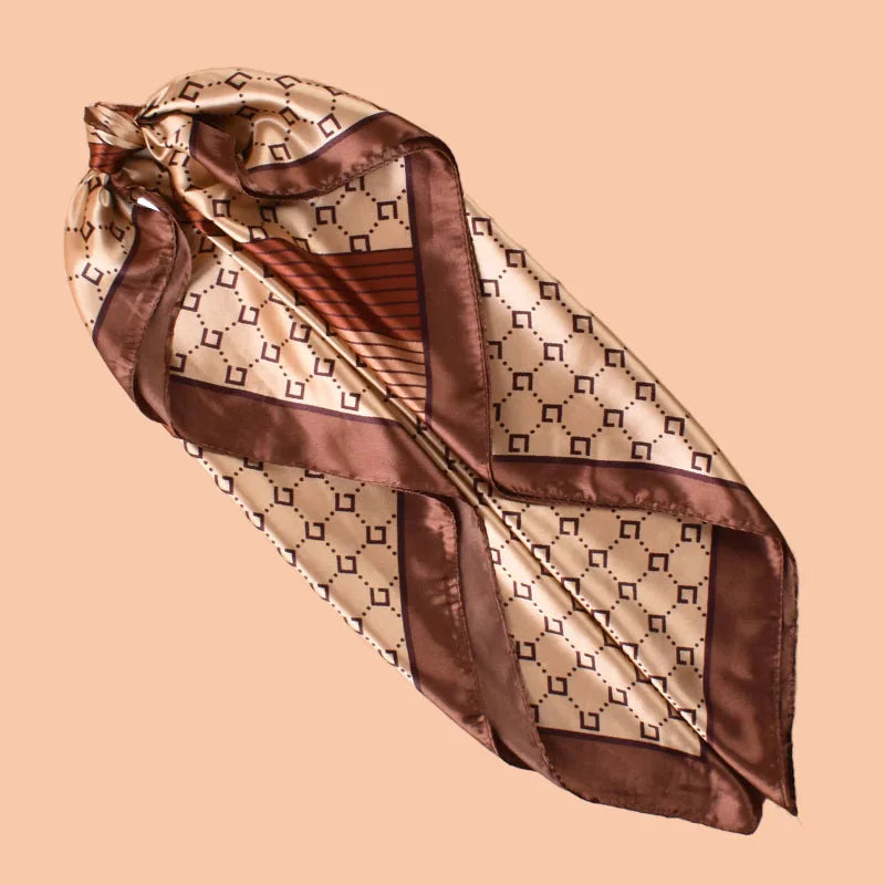 1PC Women's Summer Beach Accessory Fashion Satin Square Scarf 90*90inch Multi-use Headscarf Party Use Versatile Hair Towel