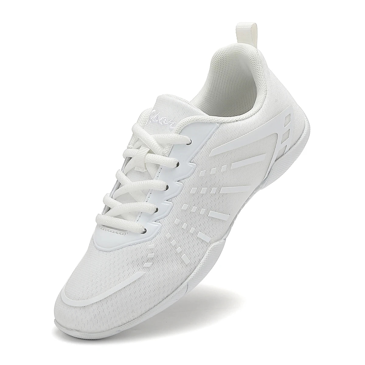 Women White Cheerleading Shoes Breathable Mesh Light Non Slip Flat Gymnastics Dance Training Competition Sneakers For Girls 2411
