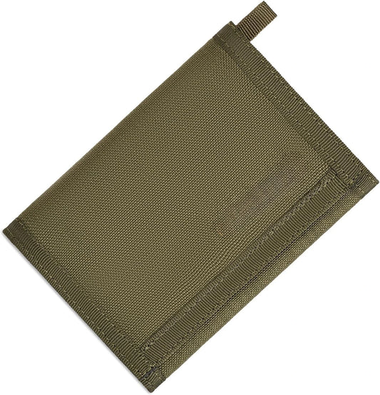 Military Tactical Men's Wallets- ID Card Holder - Canvas, Thin, Front Pocket Travel Wallet -Coin Zipper Pocket