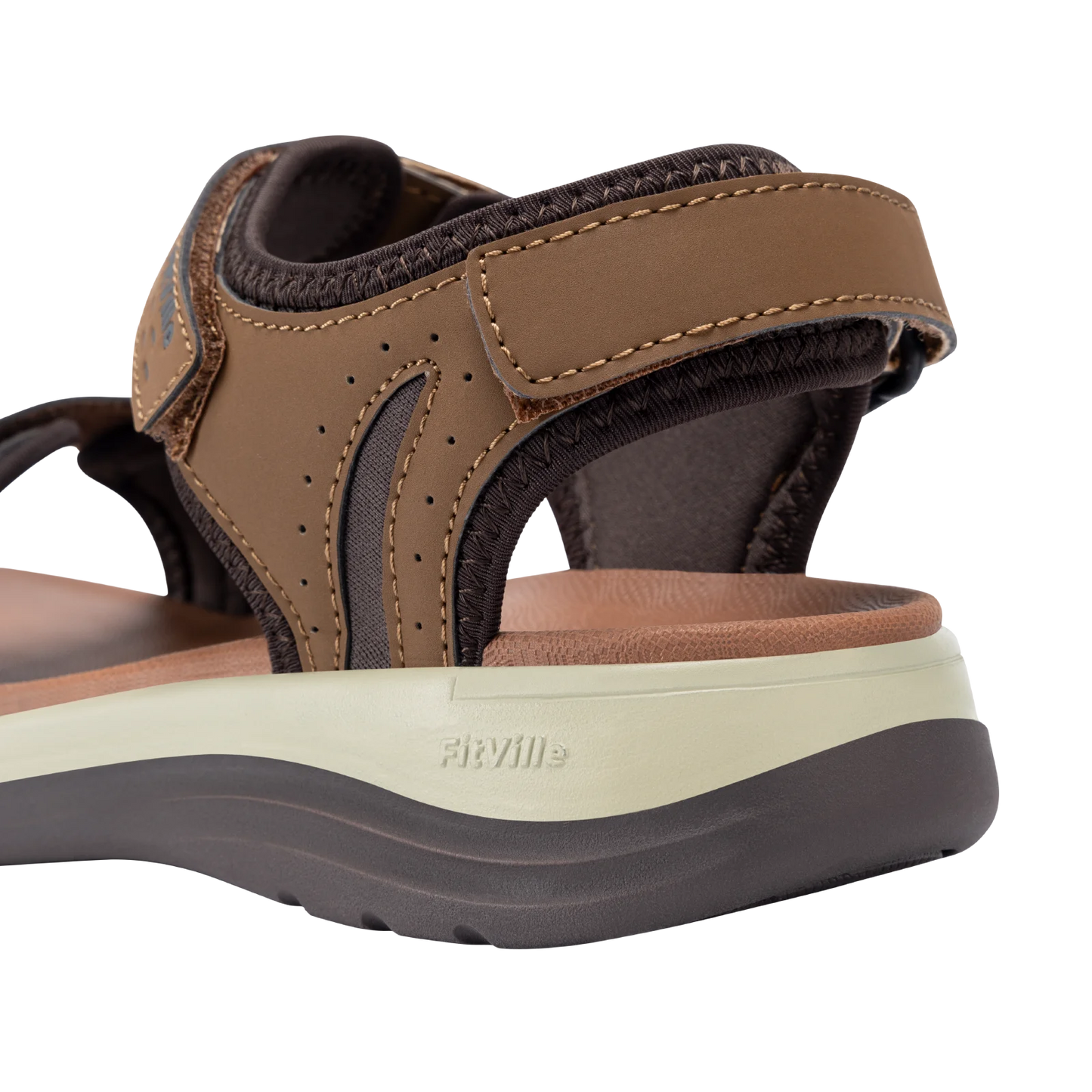 FitVille Women's Sandals Adjustable Ankle Strap for Swollen and Flat Feet Wide Arch Support Open Toe Orthopedic Sandals