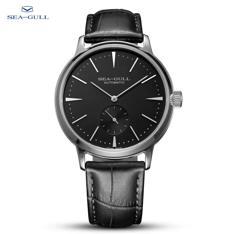 Seagull New Business Watch Men's Mechanical Wristwatches 50m Waterproof Leather Valentine Male Watches