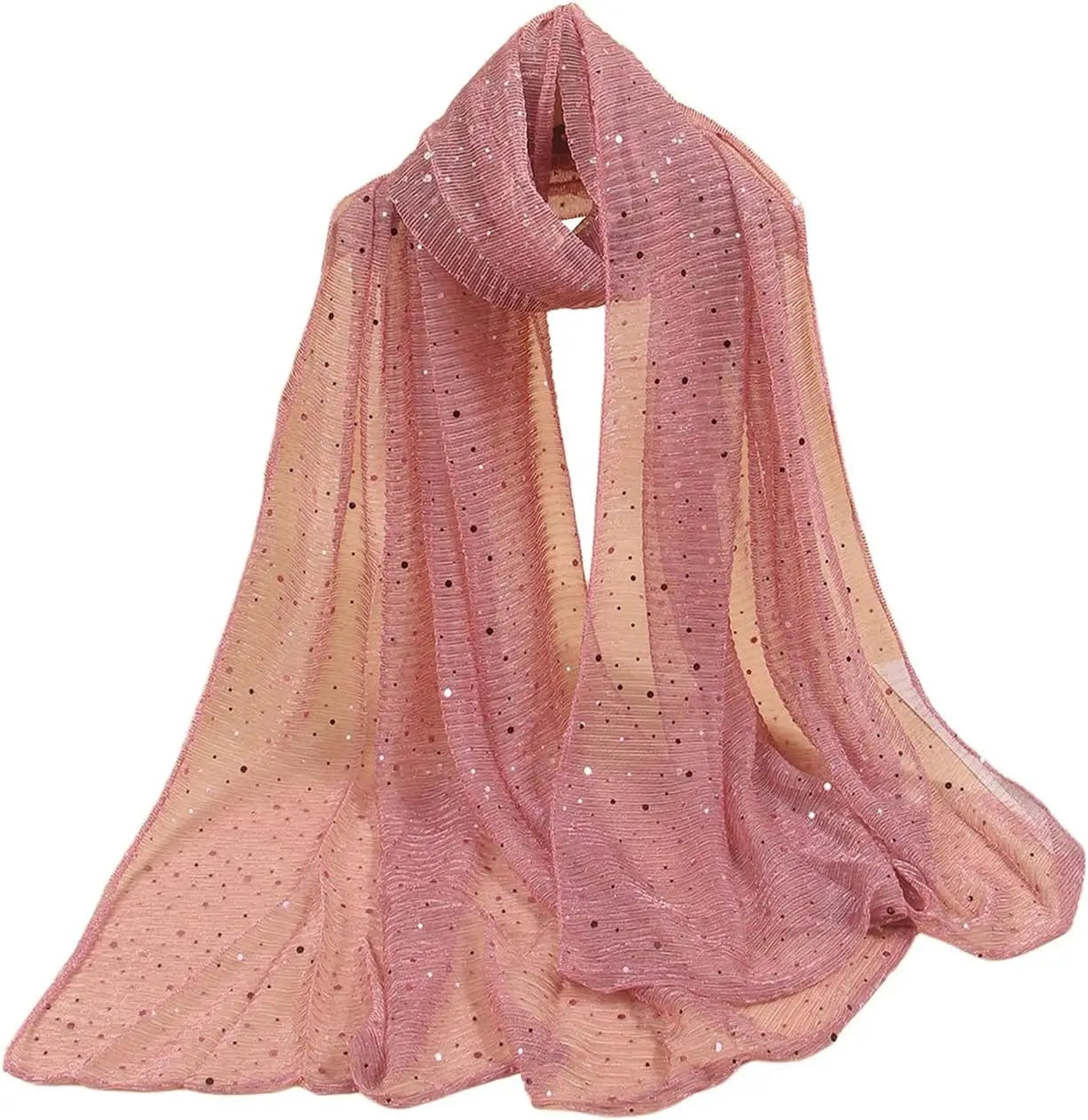 Women's Sequin Bandana Square Scarf Silk Scarves Mesh Shawl and Wrap for Evening Dresses