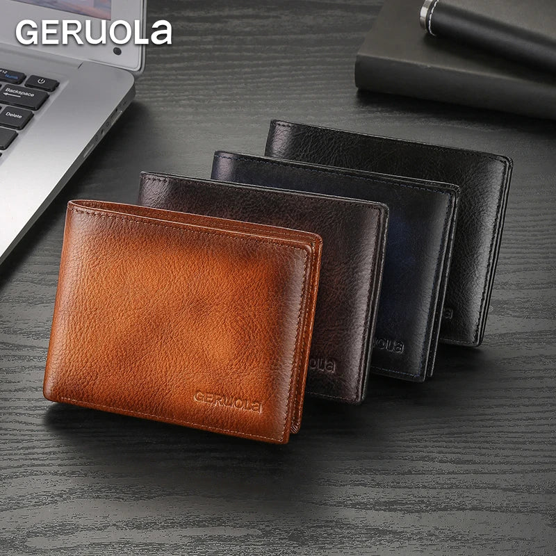 2025/2026 Bestseller! Short-style wallet crafted from genuine top-grain cowhide leather. Features RFID blocking technology.