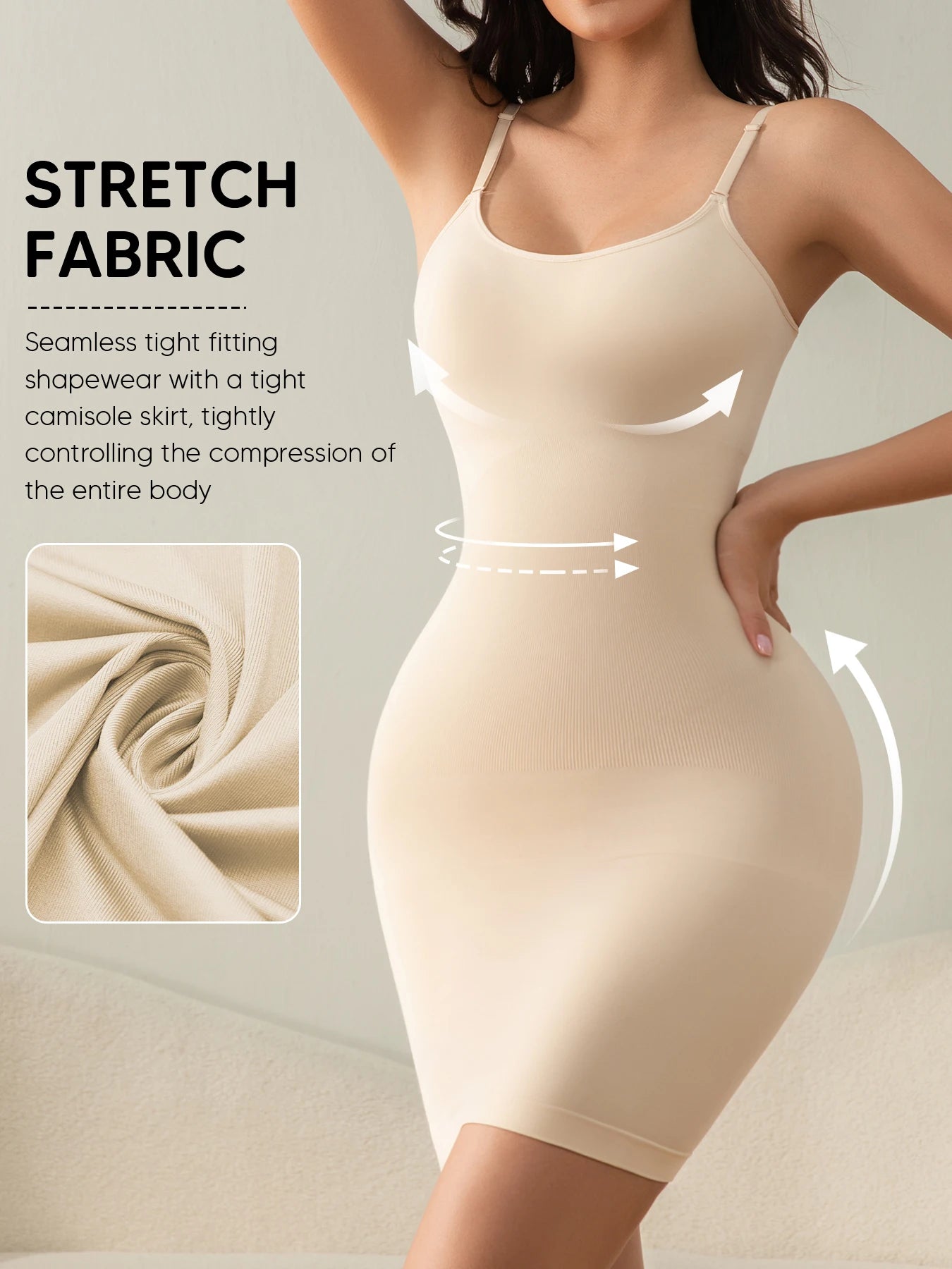 Sexy Full Slip Shapewear Women Dress Bodycon Underwear Smooth Compression Body Shaper Slimming Waist