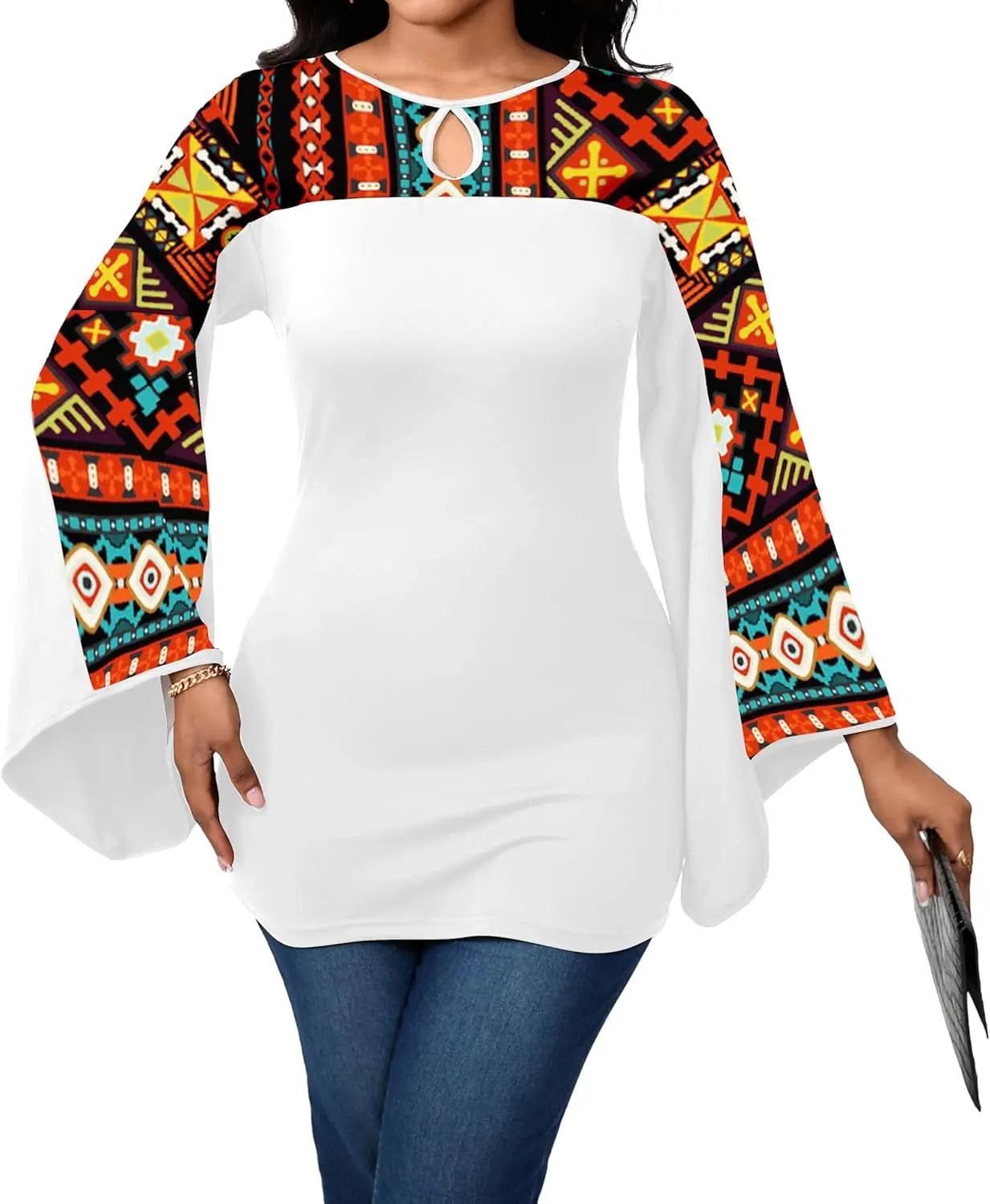 Sexy Floral Blouse for Women/Casual Long Sleeve Button Down T-Shirt/Simple V Neck Loose Tops Shirts Dress